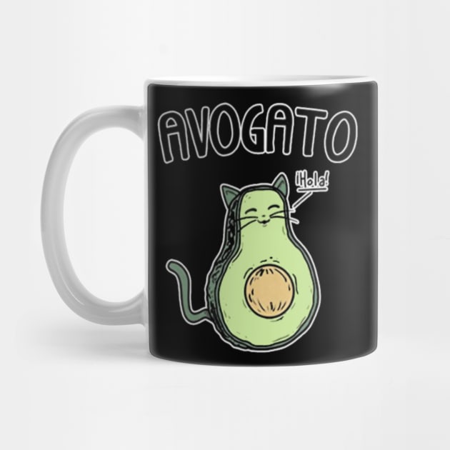 Hola Avogato Cat Meow Avocado Workout Gift by LailaLittlerwm